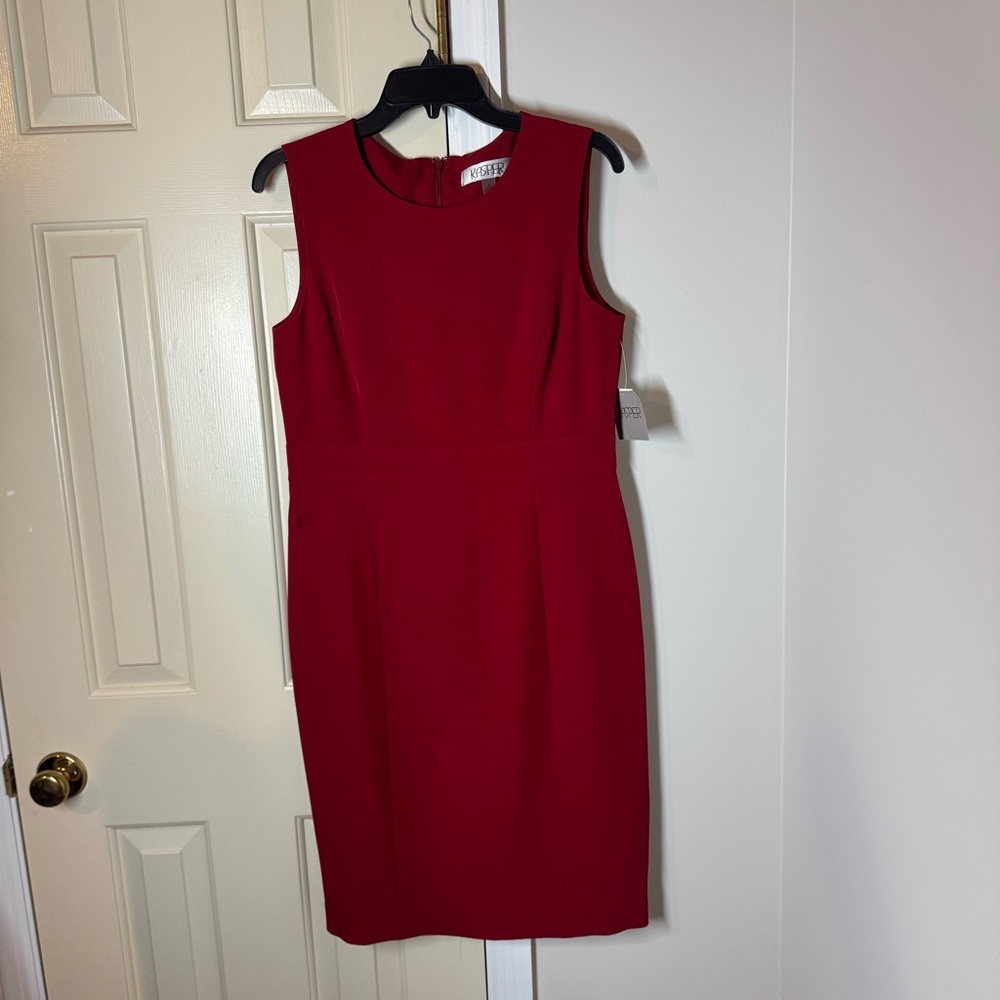 Kasper Classic Red Midi Dress